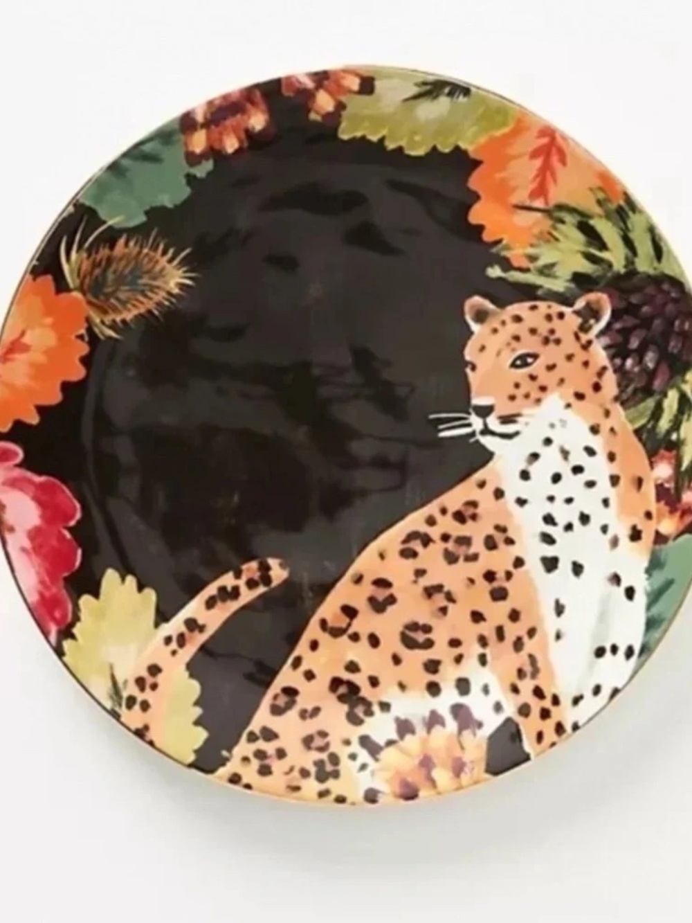 NIB Anthropologie Henriette Cheetah Desert Plate
